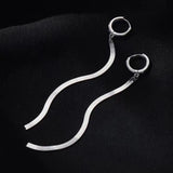 Sterling Silver Long Line Earrings