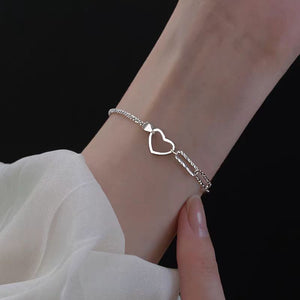 Sterling Silver Love Heart Bracklets