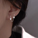 Sterling Silver Lovely Star Earrings