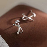 Sterling Silver Luxury Cross Stud Earrings