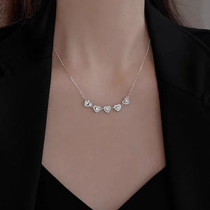 Sterling Silver Luxury Heart-Design Chain Necklaces