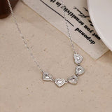 Sterling Silver Luxury Heart-Design Chain Necklaces