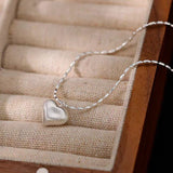 Sterling Silver Luxury Heart bean Necklaces