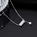 Sterling Silver Luxury Pearl Chain Necklaces