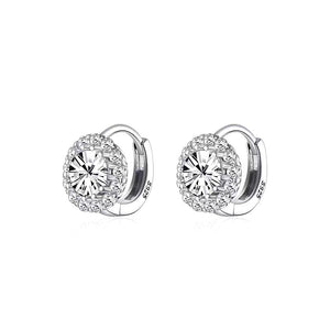 Sterling Silver Luxury Star Dot Zircon Earrings