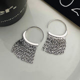 Sterling Silver Luxury Tassel Threader Earrings