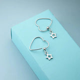 Sterling Silver Moon And Star Earrings