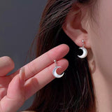 Sterling Silver Moon Earrings