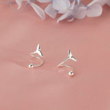 Sterling Silver Niche Design Fishtail Stud Earrings