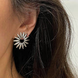 Sterling Silver Niche Design Flower Earrings