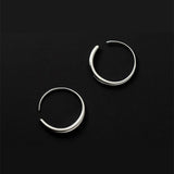 Sterling Silver O-Shaped Earrings