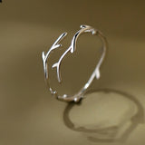 Sterling Silver One Deer With Your Antlers Rings