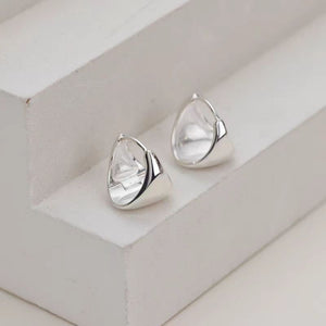 Sterling Silver Oval Earrings