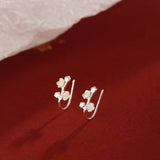 Sterling Silver Plum Blossom Earrings