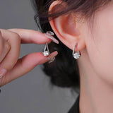 Sterling Silver Rhinestone Earrings