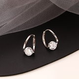 Sterling Silver Rhinestone Earrings