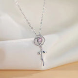 Sterling Silver Rose Necklaces