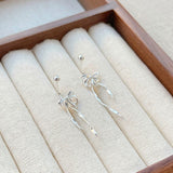 Sterling Silver Screw-Buckle Bow Earrings