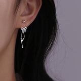 Sterling Silver Screw-Buckle Bow Earrings