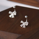 Sterling Silver Screw Bow Earrings