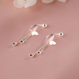 Sterling Silver Screw Butterfly Earrings