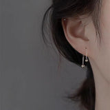 Sterling Silver Screw Chain Earrings