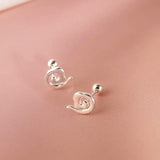 Sterling Silver Screw Cloud Stud Earrings