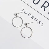 Sterling Silver Simple Circle Earrings