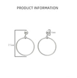 Sterling Silver Simple Circle Earrings