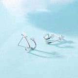 Sterling Silver Simple Star Earrings