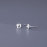 Sterling Silver Simple Stud Earrings