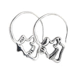 Sterling Silver Skull Threader Earrings