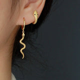 Sterling Silver Snake Earrings