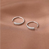 Sterling Silver Sparkling Diamond Earrings