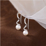 Sterling Silver Artificial Pearl Earrings