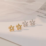 Sterling Silver Star Stud Earrings