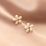 Sterling Silver Sweet Flower Stud Earrings