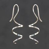 Sterling Silver Three-Dimensional Earrings