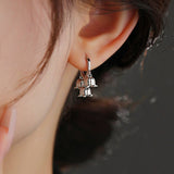 Sterling Silver Tulip Flower Earrings