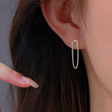 Sterling Silver U-shaped Drop Earrings