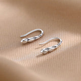 Sterling Silver Water Drop Stud Earrings