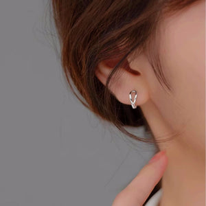 Sterling Silver Water Drop Stud Earrings