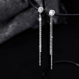 Sterling Silver White Diamond Earrings