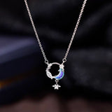 Sterling Silver Zircon Nice to Meet You Necklaces