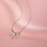 Sterling Silver Zircon Star Necklace