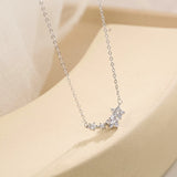 Sterling Silver Zircon Star Necklace