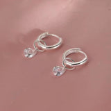 Sterling Silver Zircon Water Drop Earrings