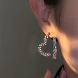 Heart Design Elegant Zircon Earrings