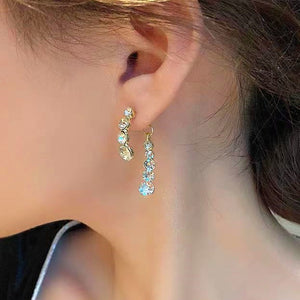 Silver Post Rhinestone Earrings