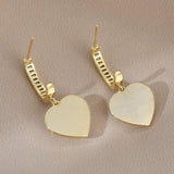 Silver Post Summer Pearl Heart Earrings